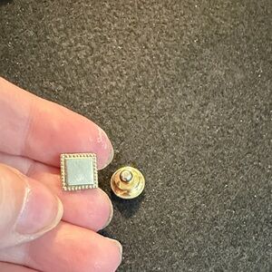 Sarah Coventry Gold and Silver Square Tie Tack